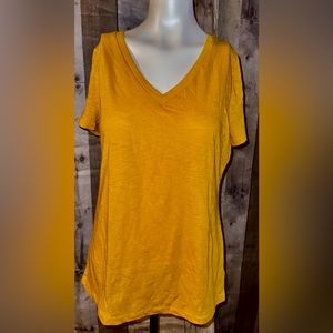 NWOT MOSSIMO MUSTARD COLORED SHIRT